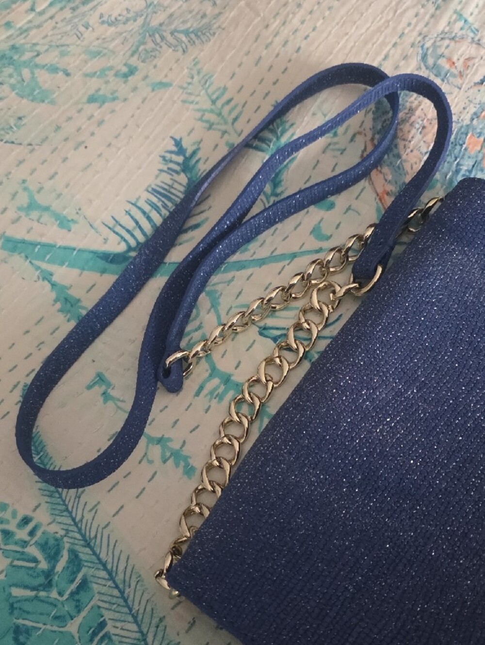 BRAHMIN PURPLE ROYAL BLUE GLITTER SHIMMER PURSE - Picture 3 of 9
